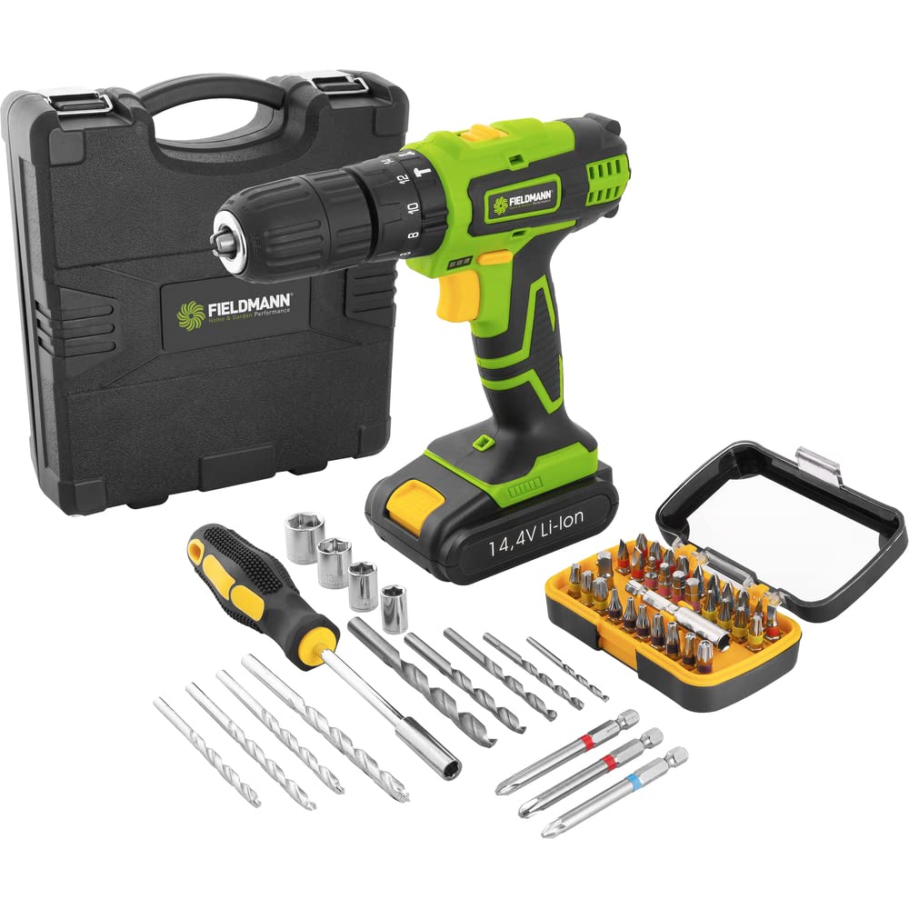Fieldmann Multicoloured 14.4V Li-Ion/2000Mah Cordless Drill