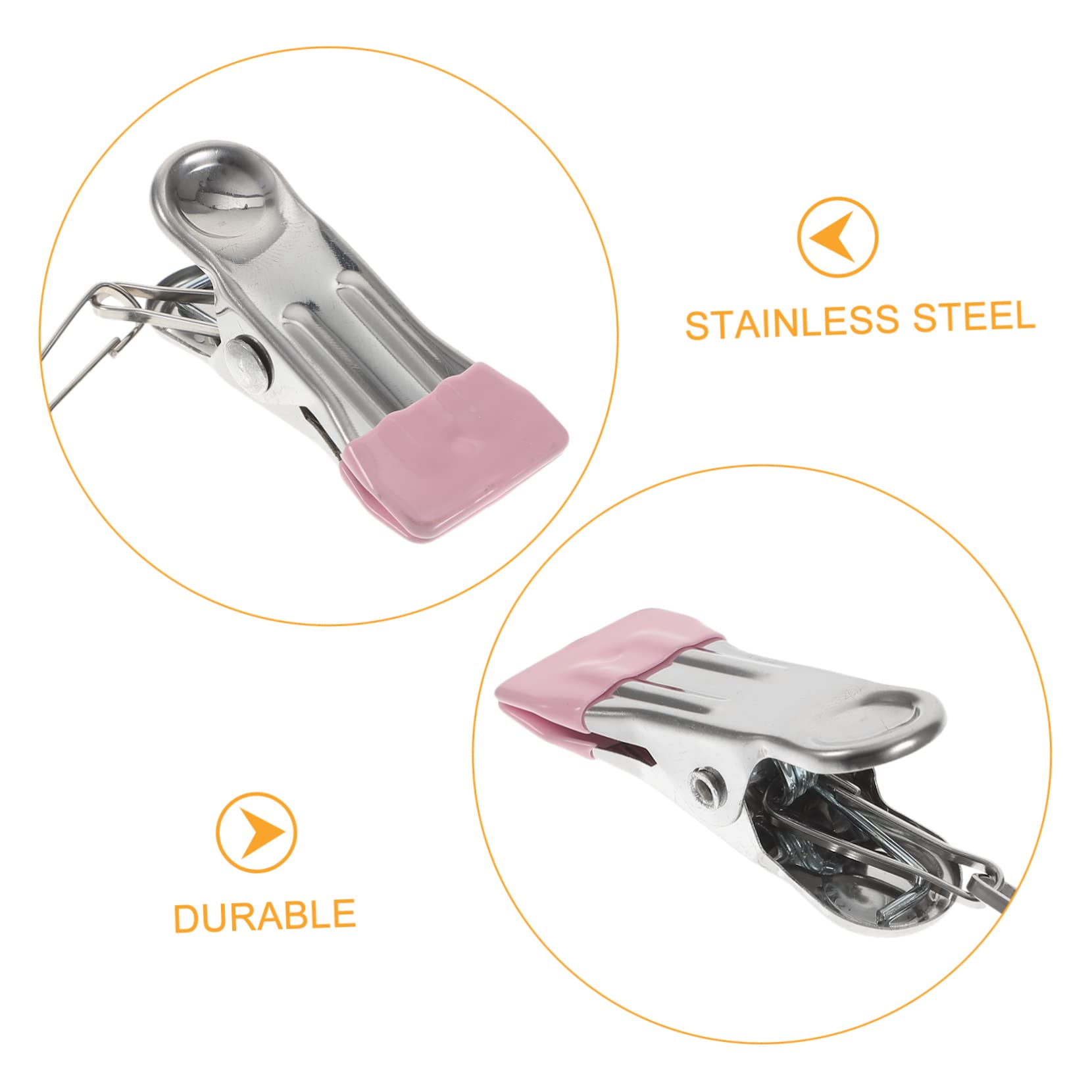 Abaodam 3 Set Di Mollette Multiuso Per Stendere I Panni Clip in Acciaio Inossidabile Per Appendere Vestiti Asciugamani Sciarpe Bucato Uso Pesante 6 Pezzi*3