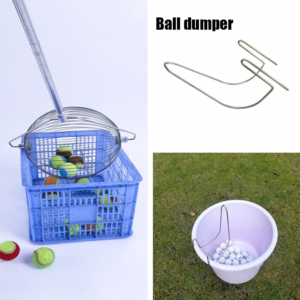 Raccoglitore per frutta in acciaio inox, 145 cm, con manico telescopico, ideale anche come pinza per palline da golf, palline da tennis