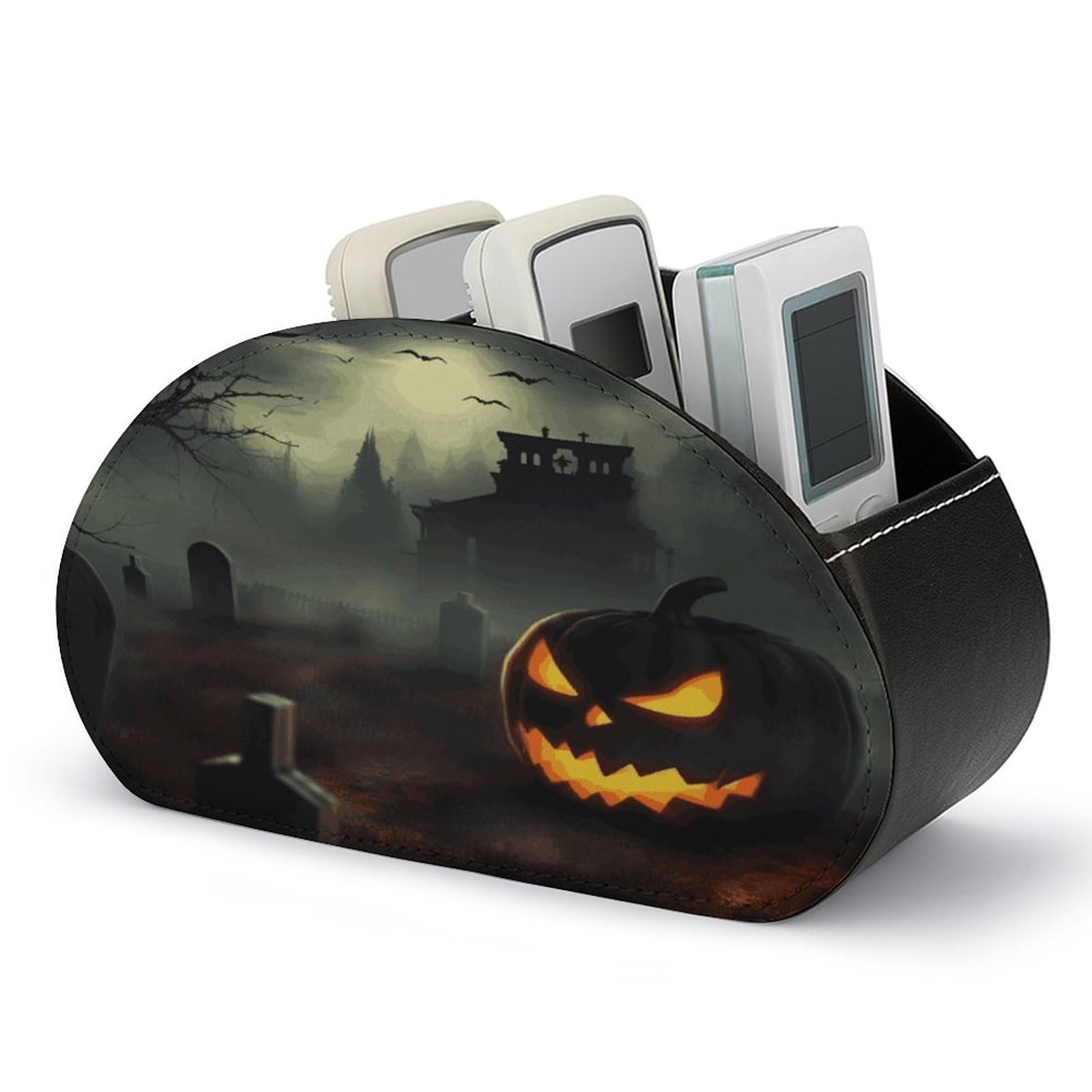 Btcowzrv Style Halloween Horror Remote Control Holder With 5 Compartments