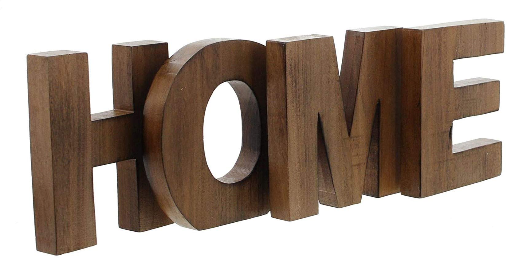 Lettera Decorativa In Vetro E Legno Collettiva Home, Altezza 17.8 Cm, Idea Regalo Per Ragazze E Adolescenti (E)