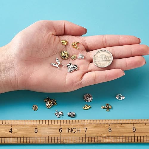 Miniatura 3 de Mega Pet 95 dijes de resina temática de Halloween, calavera fantasma, murciélago, esqueleto, cruz, conejo, resina epoxi, accesorios para rellenar