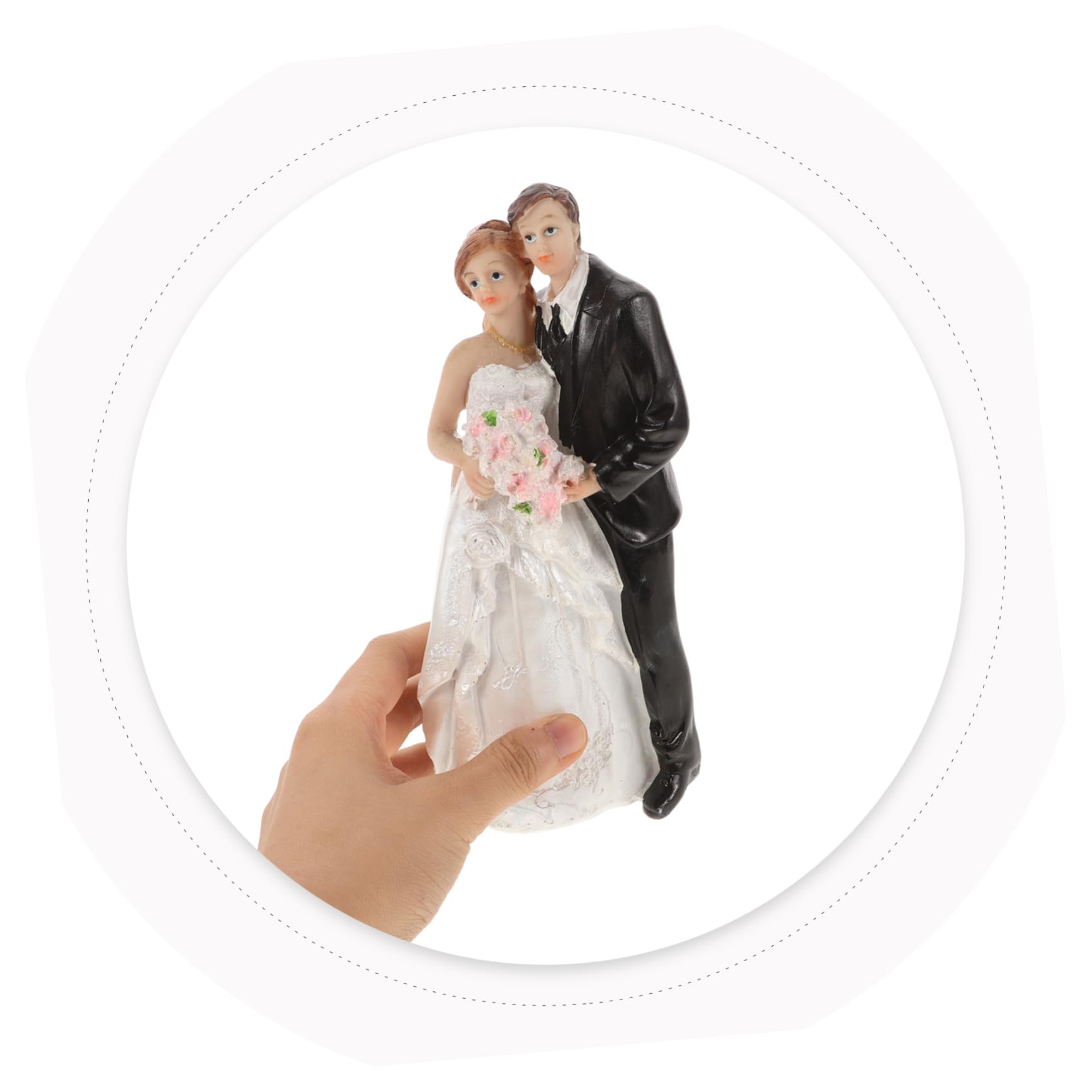 Mr und Mrs Hochzeit Tortenfigur für Brautpaar aus Harz Hochzeitstortendekoration und Tischdekoration für Kuchen Multifunktionale Paarfigur mit Langlebigem Design