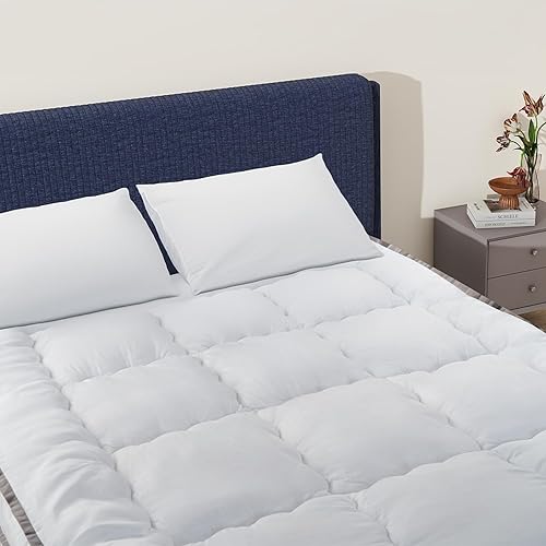 Miniatura 6 de QUEEN ROSE Cubrecolchón King, Almohadilla de Colchón Extra Gruesa para Dolor de Espalda, Cubrecolchón de Cama con Parte Superior de Almohada