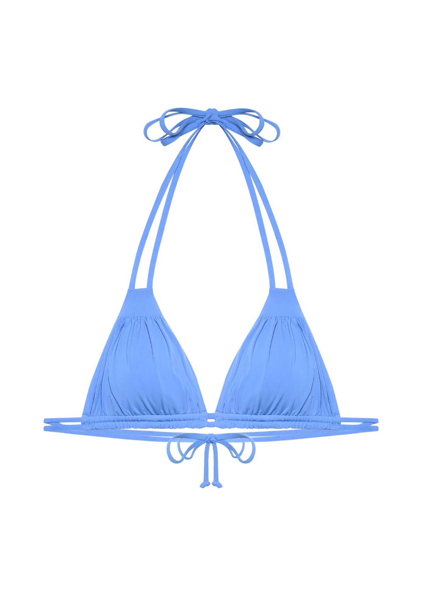 YAMAMAY - Bikini Parte Alta a Triangolo Senza Ferretto, Imbottitura Removibile, Donna, Iconic, Denim, monocromo