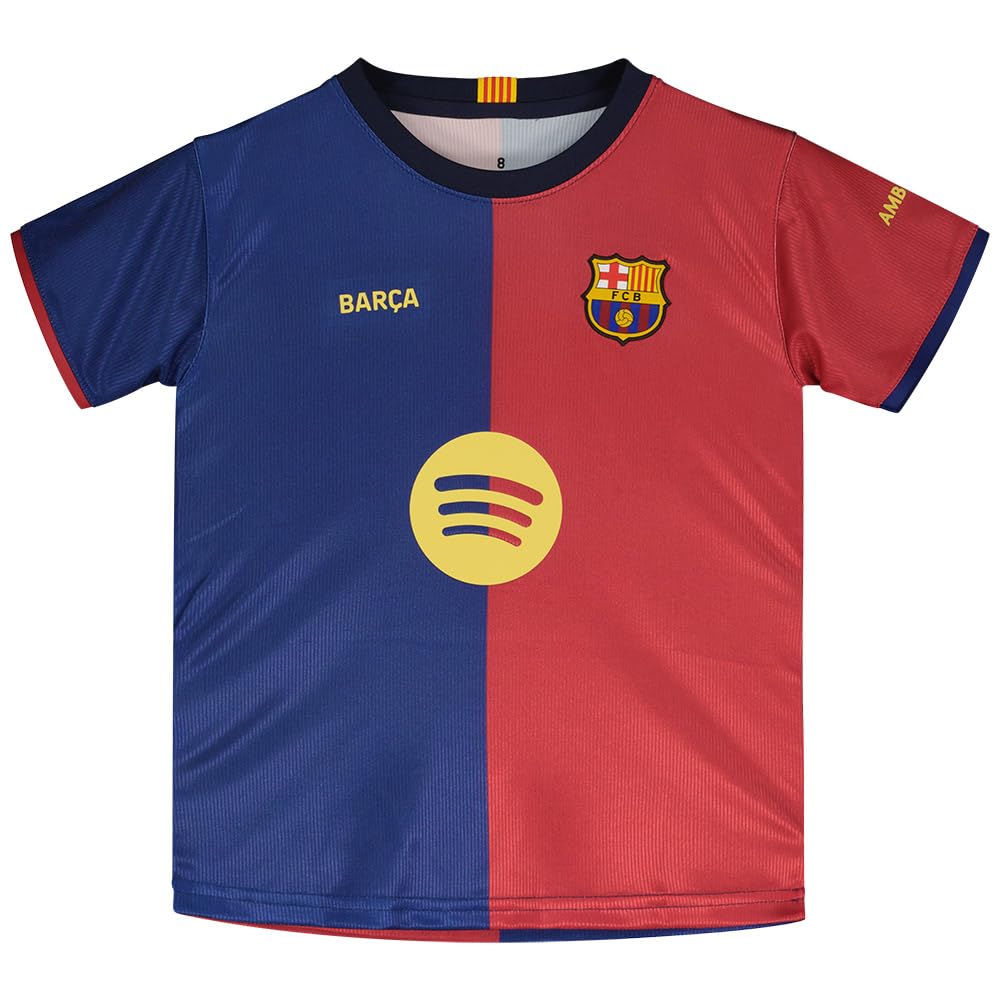 FC Barcelona Primera Equipación Niños Temporada 24/25 Camisa Unisex niños (Pack de 1)