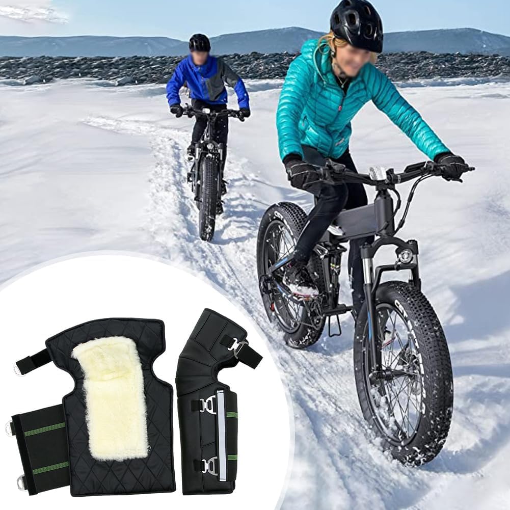 Inverno Mantieni Caldo Ginocchiere per Moto, Ginocchiere Motociclistiche Pelle, Fodera in Lana Rinforzato e Caldo per Snowboard, Equitazione, Sci, Motocross