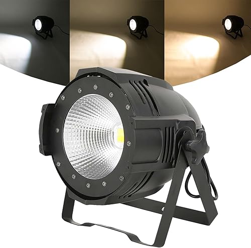 TCFUNDY Par de luces LED COB de 100 W para escenario luz estroboscópica DMX DJ luz estroboscópica blanco cálido y blanco frío para bodas fiestas de