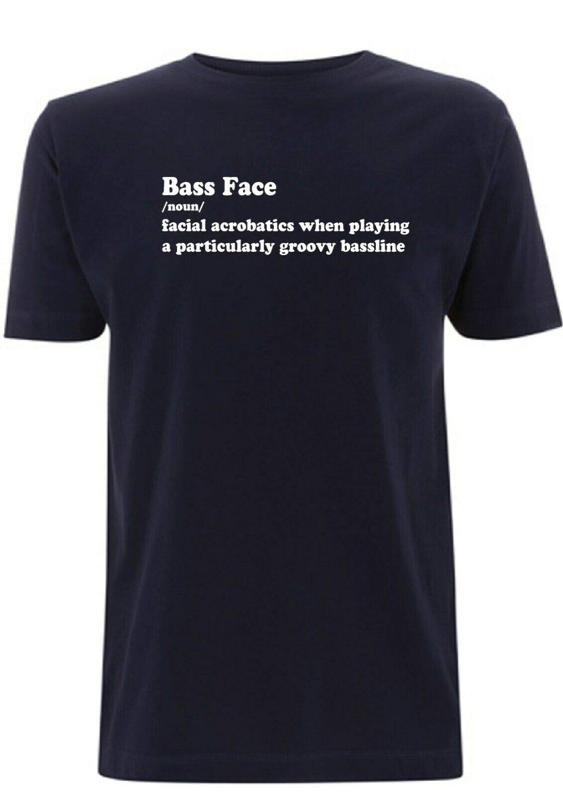 Time 4 Tee Men's Navy Blue Bass Face Meaning T Shirt Top Tshirt Bassist Guitar Player Band Gig Group Guitarist Music Rock Star (X Large, )