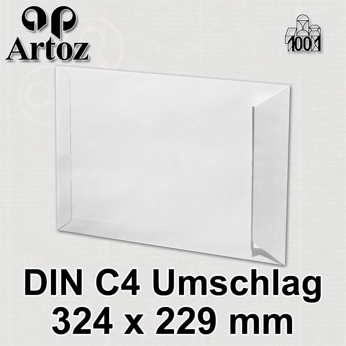 ARTOZ 50x buste DIN C4 con chiusura adesiva - non foderate 324 x 229 mm bianco floreale (bianco) buste da lettera senza finestra - Serie 1001