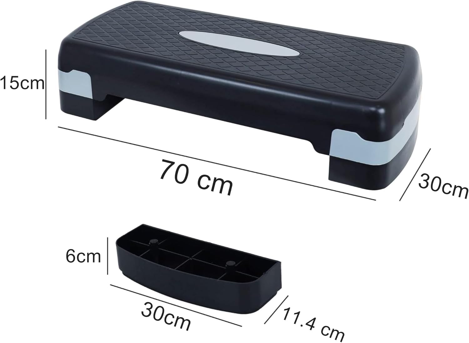 Steppbrett Fitness Aerobic Stepper Höhenverstellbar Step Bench Mit Stufen. Rutschfestes Trainingsgerät Für Büro Und Zuhause. Trainingsgeräte Für Zuhause