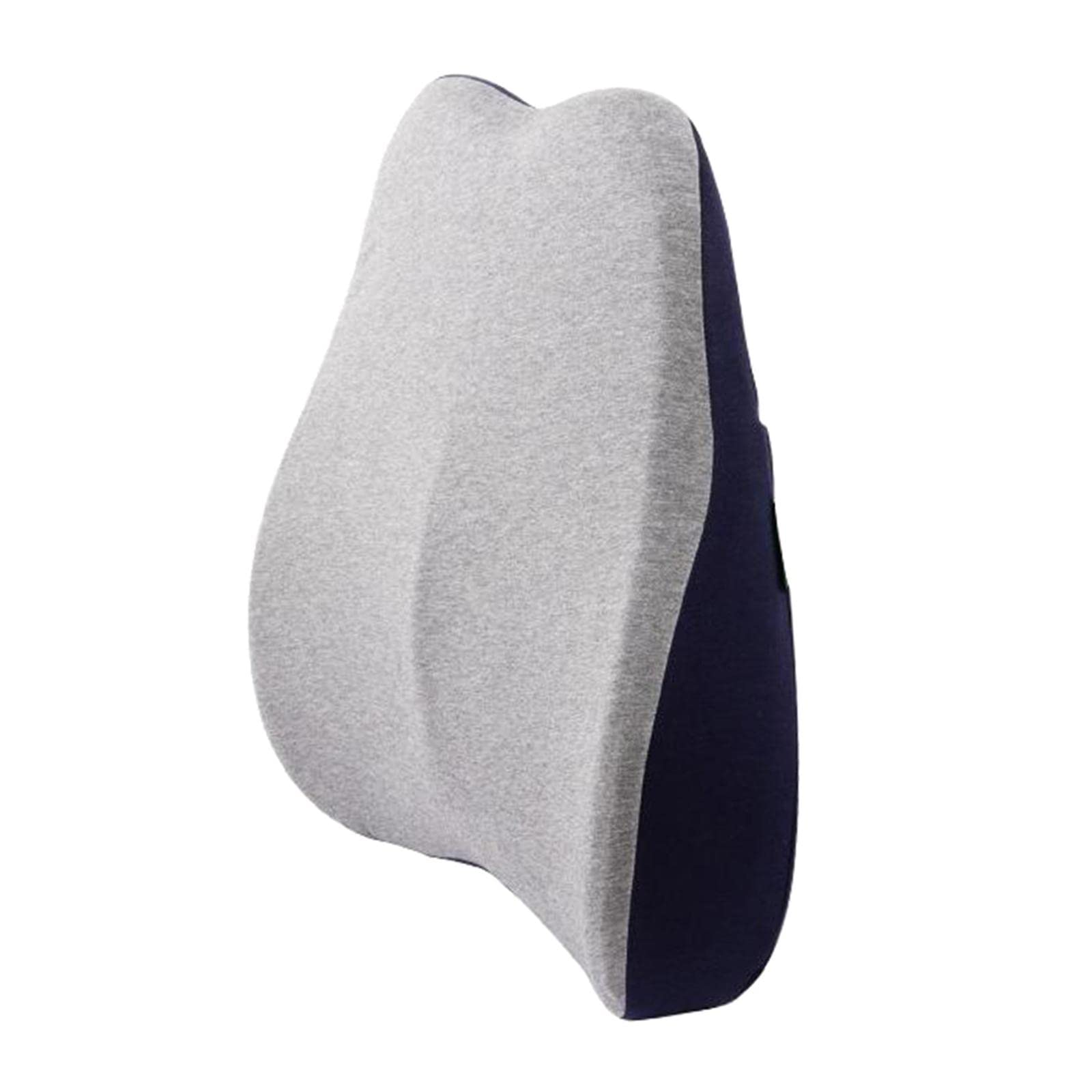 Memory Foam Rückenkissen Stützendes Lendenpolster für Schreibtischstuhl Und Autositz Zur Förderung Der Haltung mit Abnehmbarem Bezug für Lange Arbeits, Marine