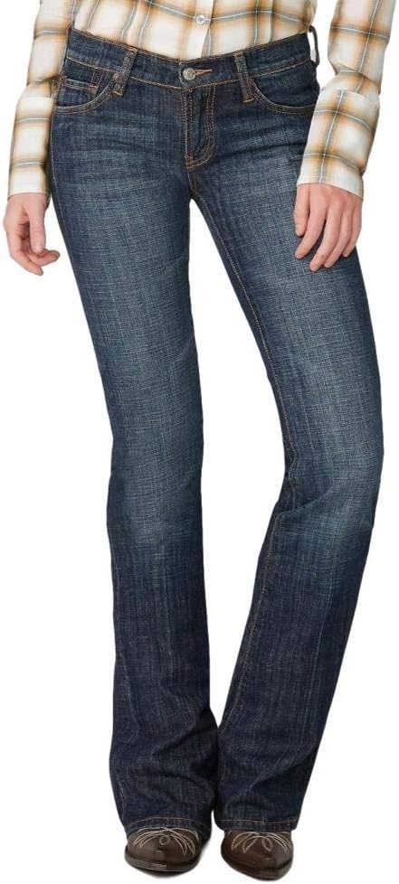 Stetson Apparel Womens Dark Blasted Low Rise Jeans 18-36L Blue