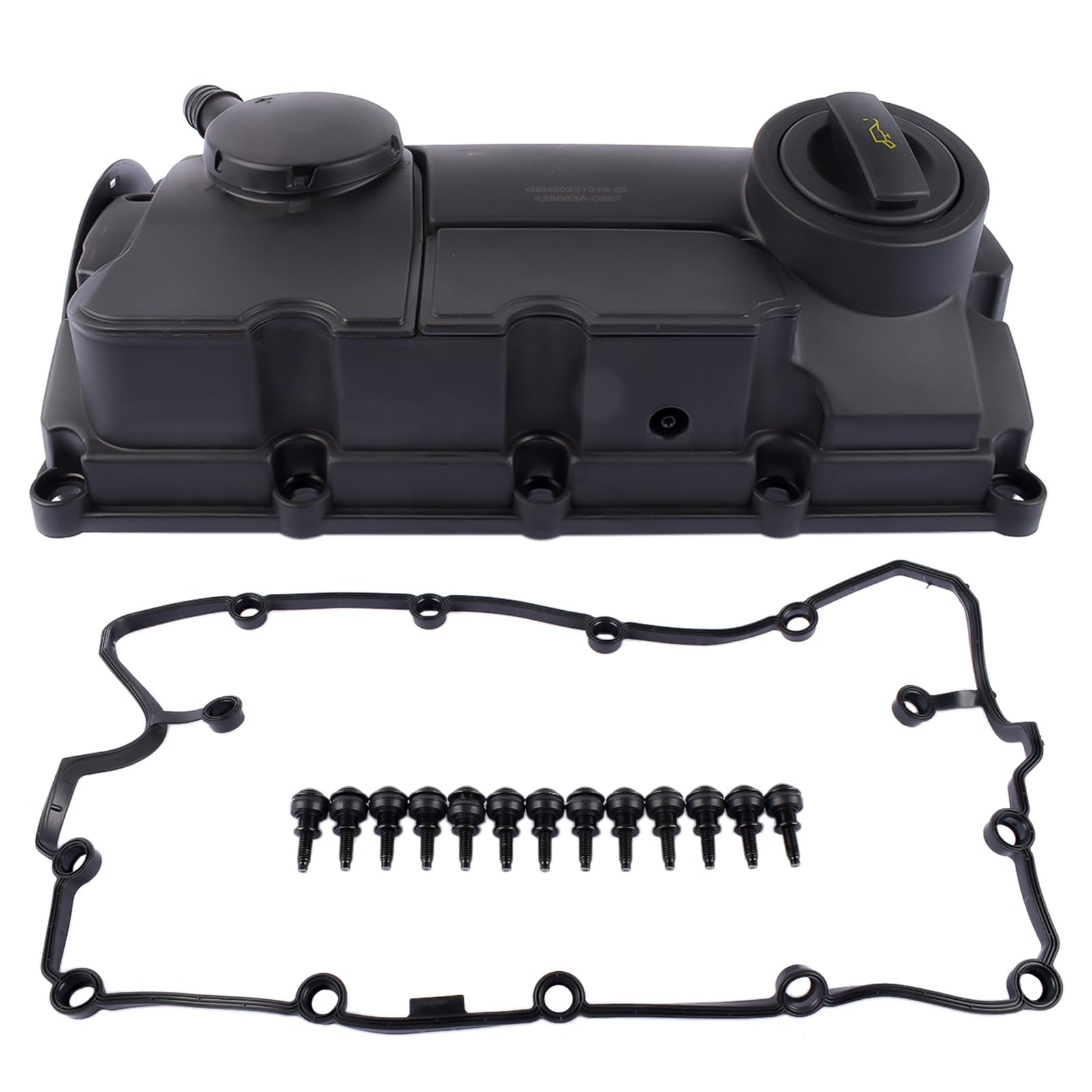 Tapa de Culata, Junta de Tapa de Válvula, Tapa de Aceite Compatible con T5 Trans-porter Sha-ran Alham-bra 1.9 2.0 03G103469H
