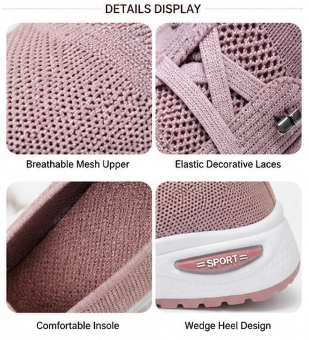 Women Trainers Without Laces - Orthopaedic Shoes Comfortable Breathable Mesh Sneakers Lightweight Casual Mesh Breathable Slip On Tennis Walking Shoes