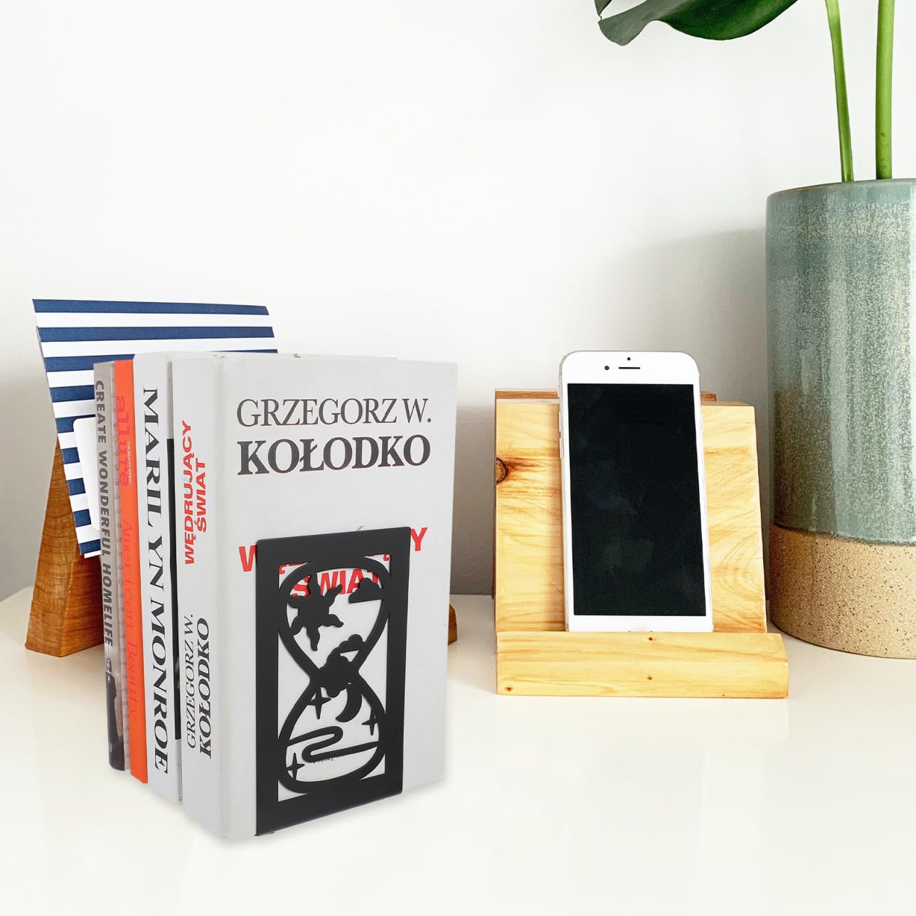 jojofuny 2pièces Fer pour Maison Organisateurs De Simples Butées De Métal Robuste Et Lot de Serre Bureau Et Bibliothèque