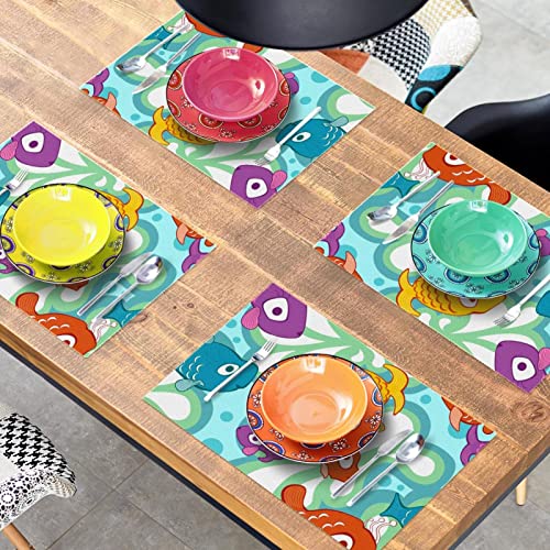Set de table à eau antidérapant et résistant à la chaleur pour repas chauds, lot de 6 - 8