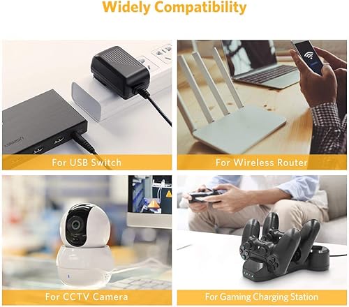 Miniatura 3 de UGREEN Adaptador de corriente CA CC 5V2A - Adaptador de fuente de alimentación 100-240V adaptador de CA 2000 mA enchufe de cargador de pared CC con