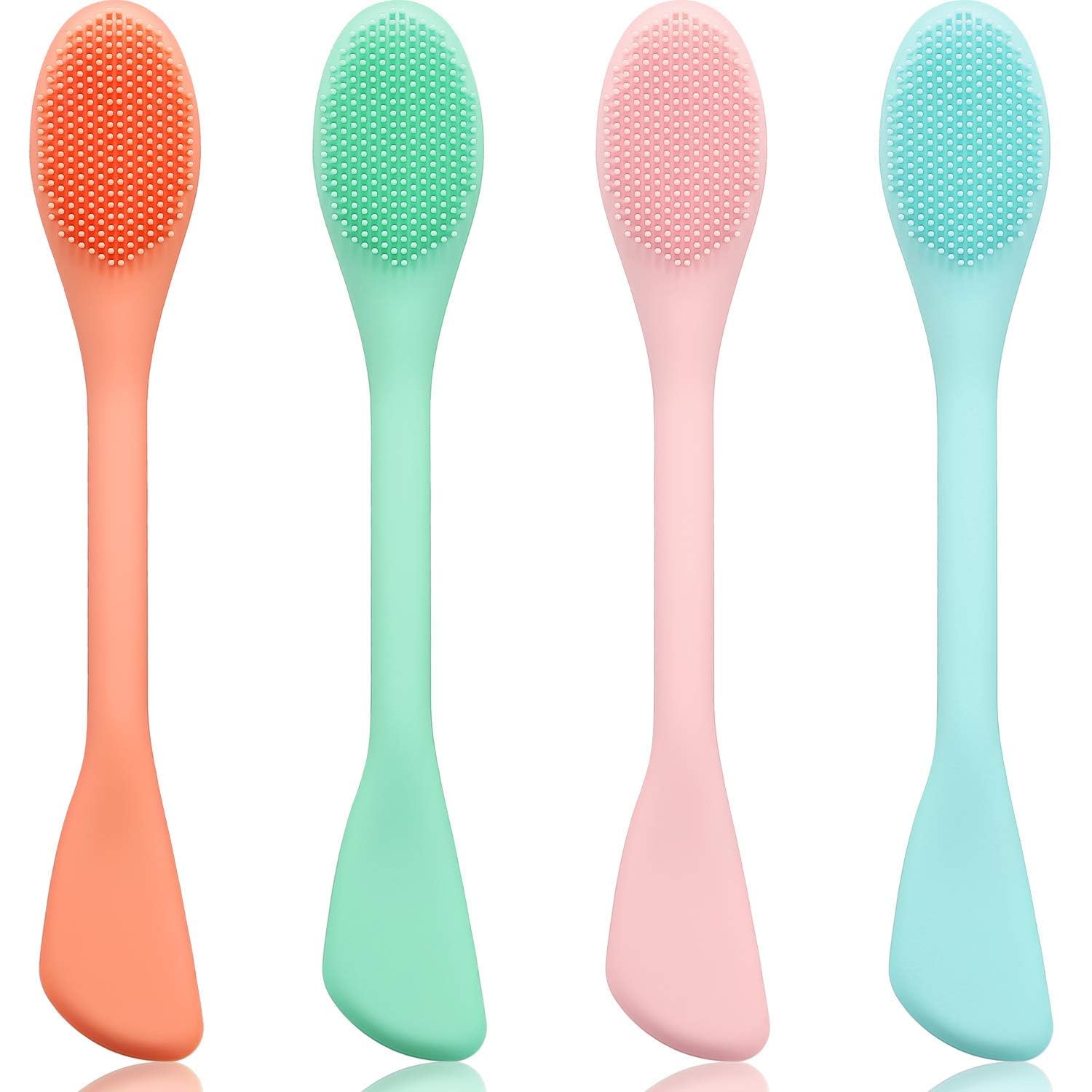 Cosluxe Silicone Face Mask Brush Double-head, Soft Face Mask & Facial Cleansing Brush,Facials, Mud, Clay Mask's,DIY,Modeling Mask's,Body Lotion,and BB CC Cream,Pore Cleaner pack of 2-picture-39