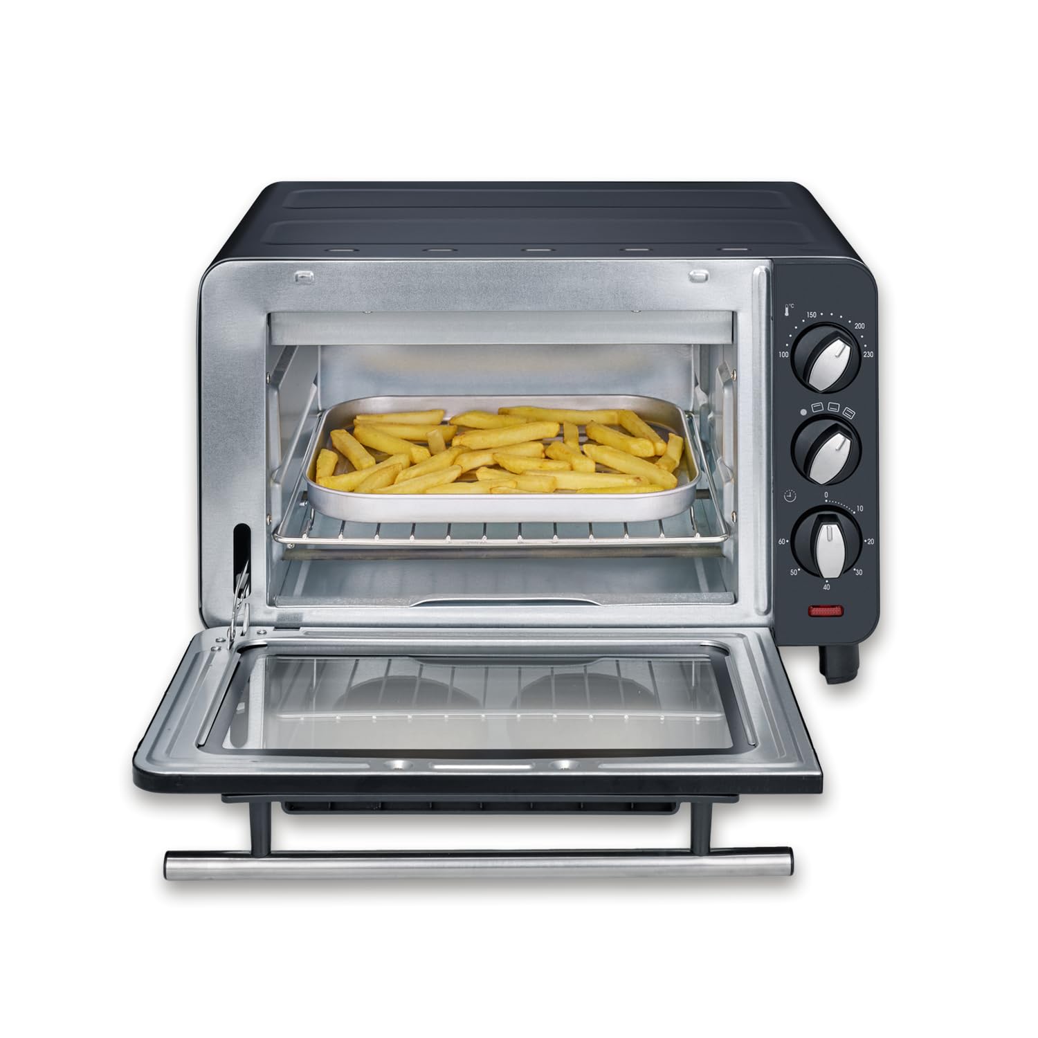 SEVERIN Horno tostador 1200 W 14 Litros 100-230 °C Temporizador Grill Negro TO 2042