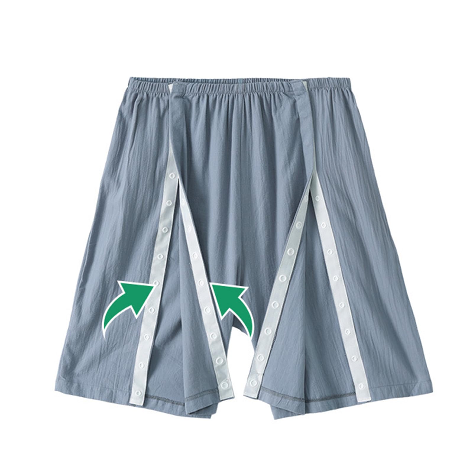 Mens Post Surgery Shirt Pants Set Tearaway Snap Shirt Chemo Port Access Shirt Adaptive Clothing