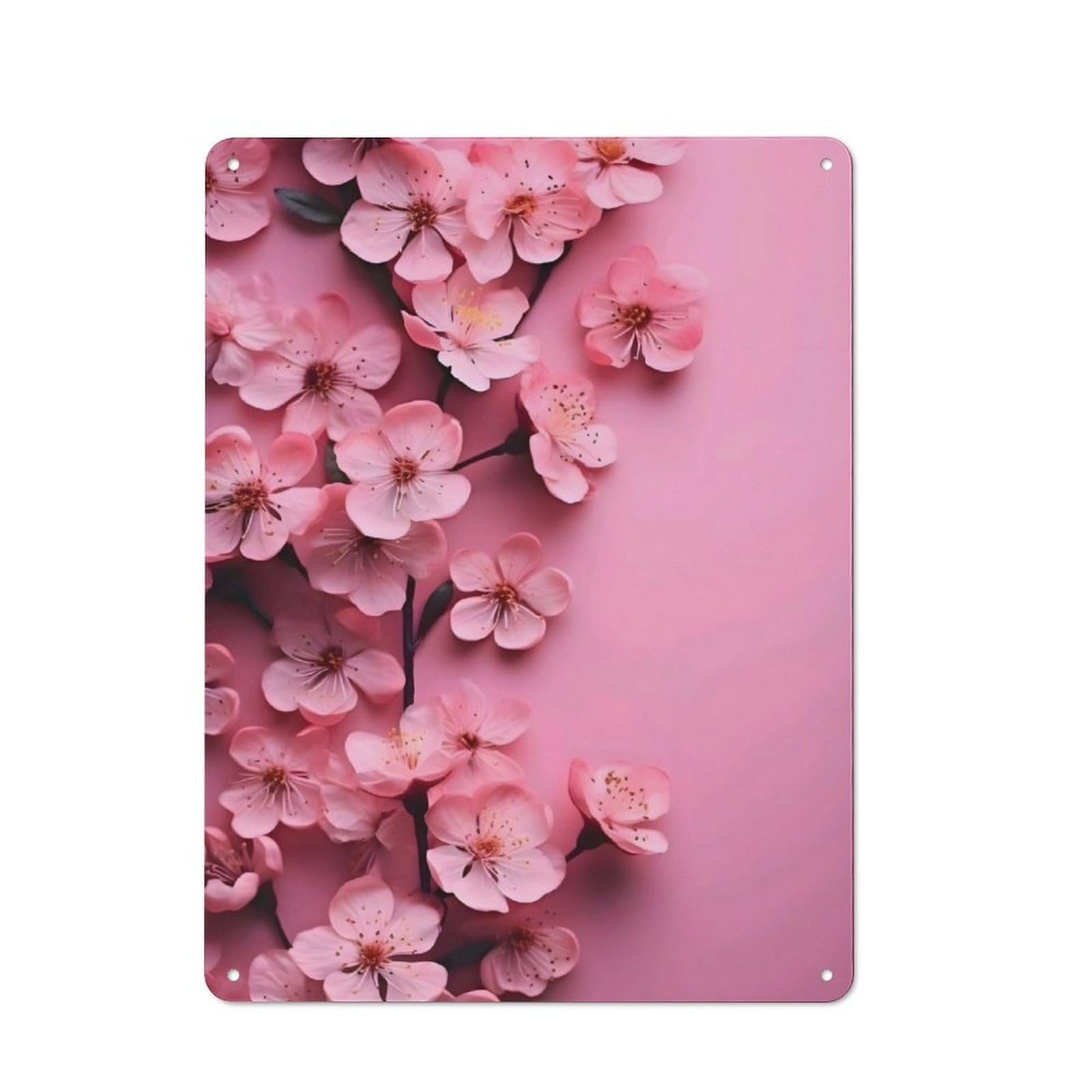 Wallpaper Flower Nature Farmhouse Metal Sign 40x30cm, Rustic Cottage Wall Art for Cottage, Kitchen, Hallway Or Breakfast Nook