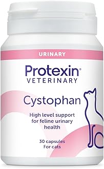Protexin Veterinary Cystophan Capsules for Cats for Urinary and Bladder Health, Meat-Free Chicken Flavour, 30 Capsules