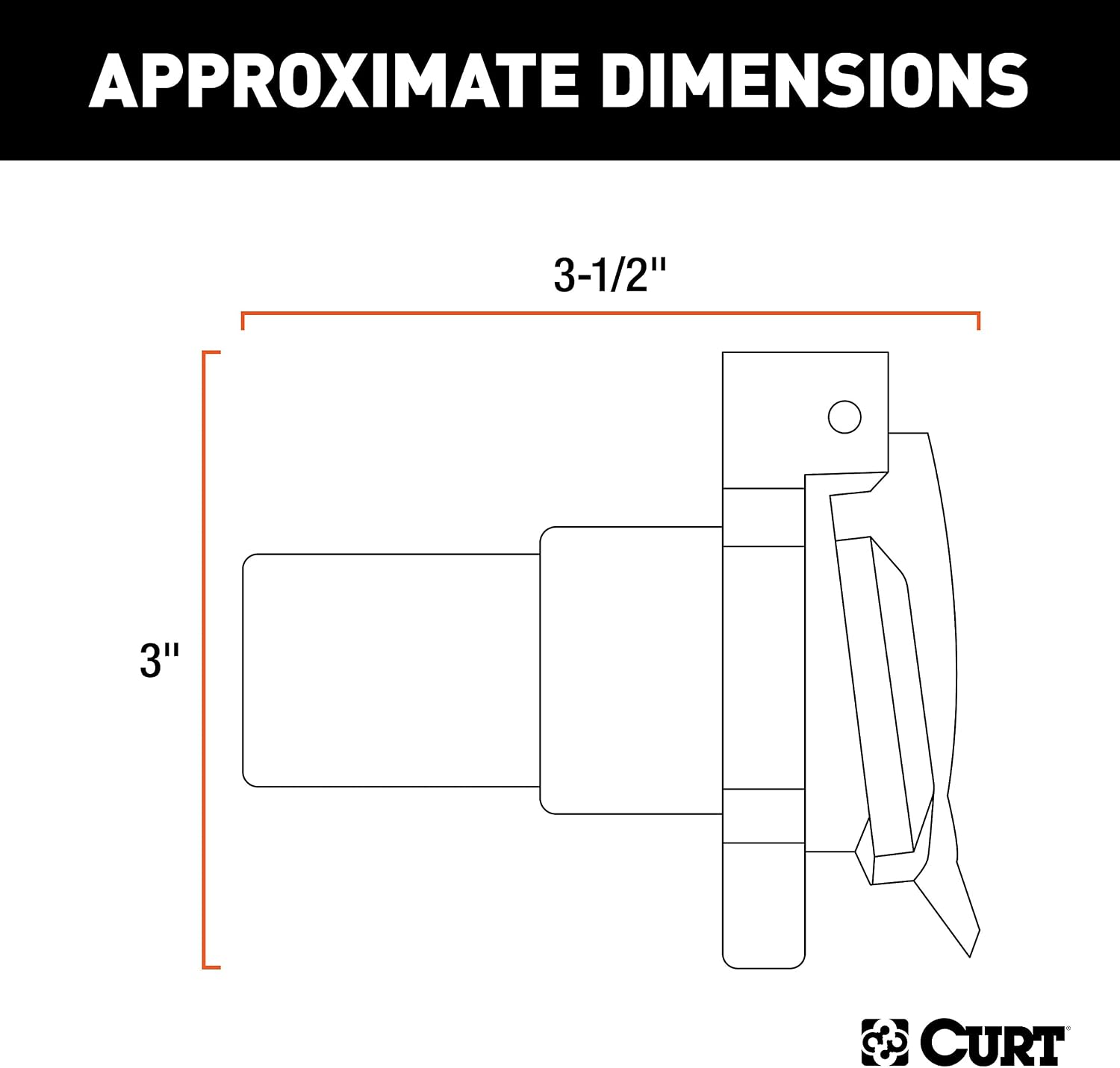 Curt Manufacturing 56415 7-Way US Car Electrical Connector