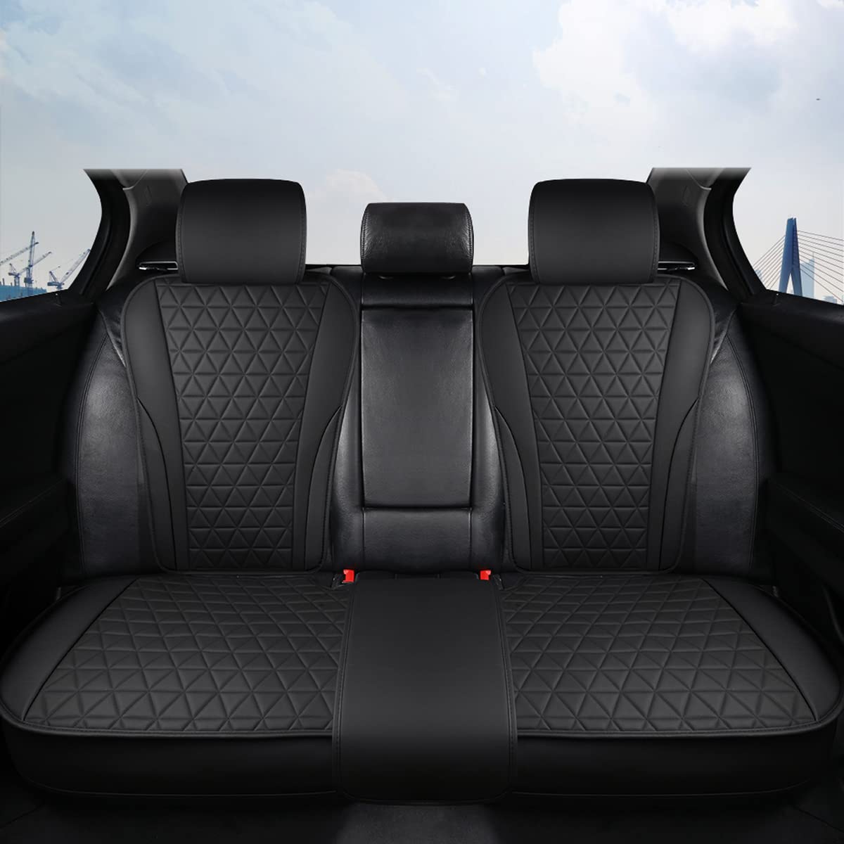 Black Panther Car Seat Covers Full Set Leather Seat Covers