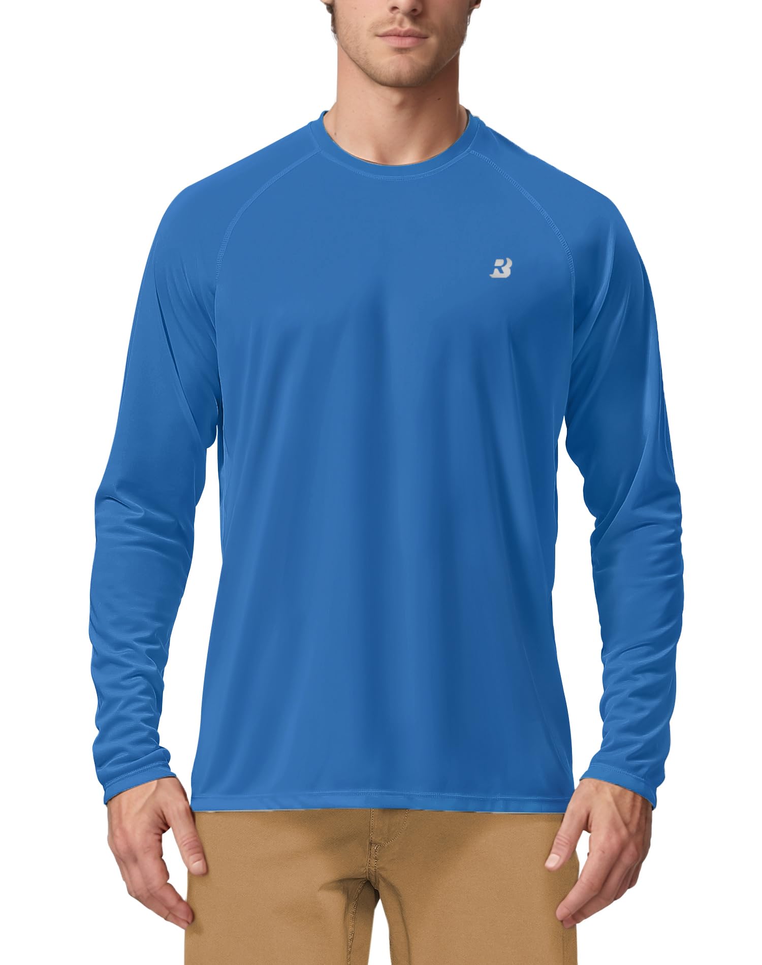 Men‘s UPF 50+ Swim Rash Guard, Outdoor UV Sun Protection T Shirts, Long Sleeve SPF Tee To…