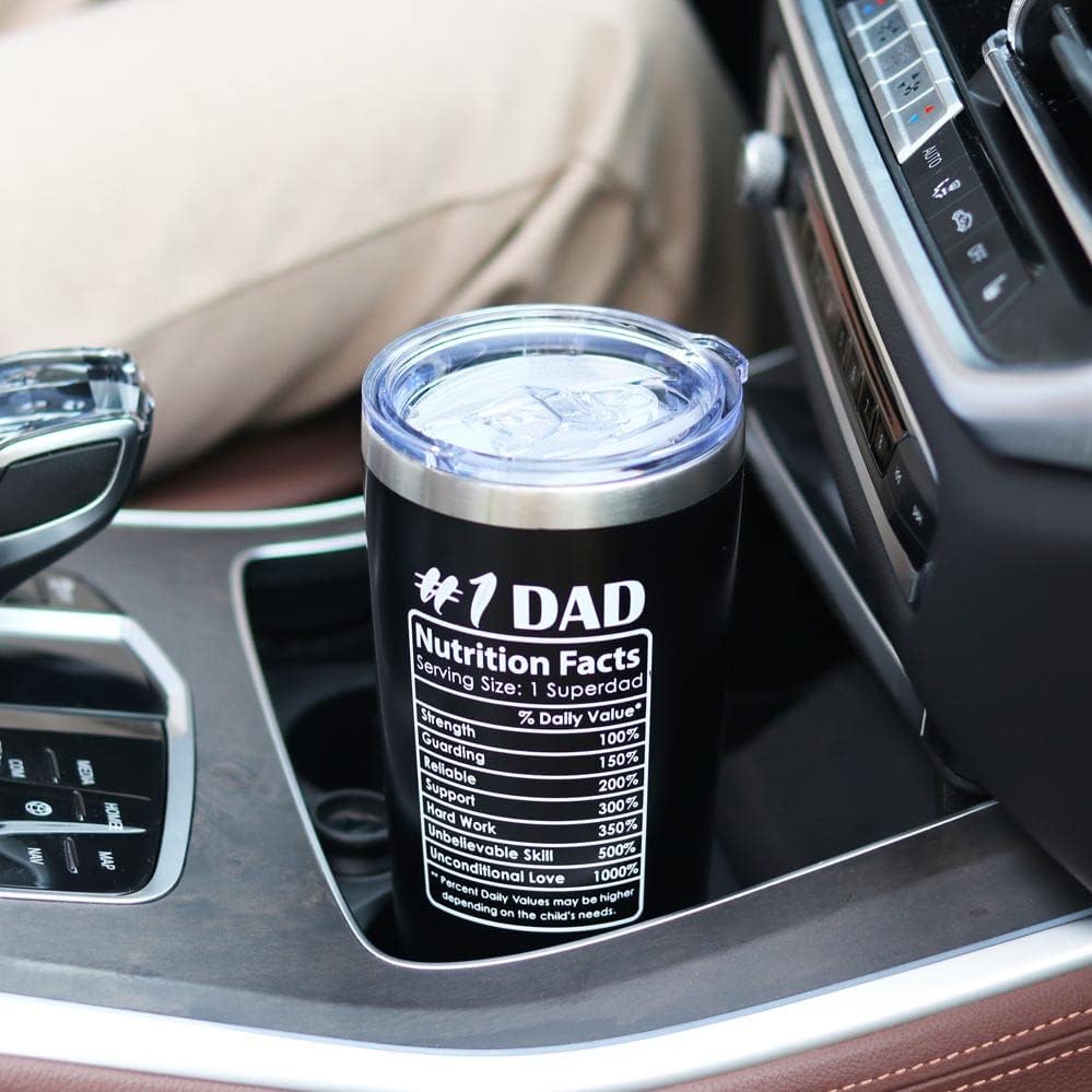 Breezy Valley Gifts for Dad Tumbler, Dads Gifts from Kids Daughter Son - Best Dad Ever Gift, Birthday Gift for Father, #1 Dad Cup Tumbler, 20oz - Image 5