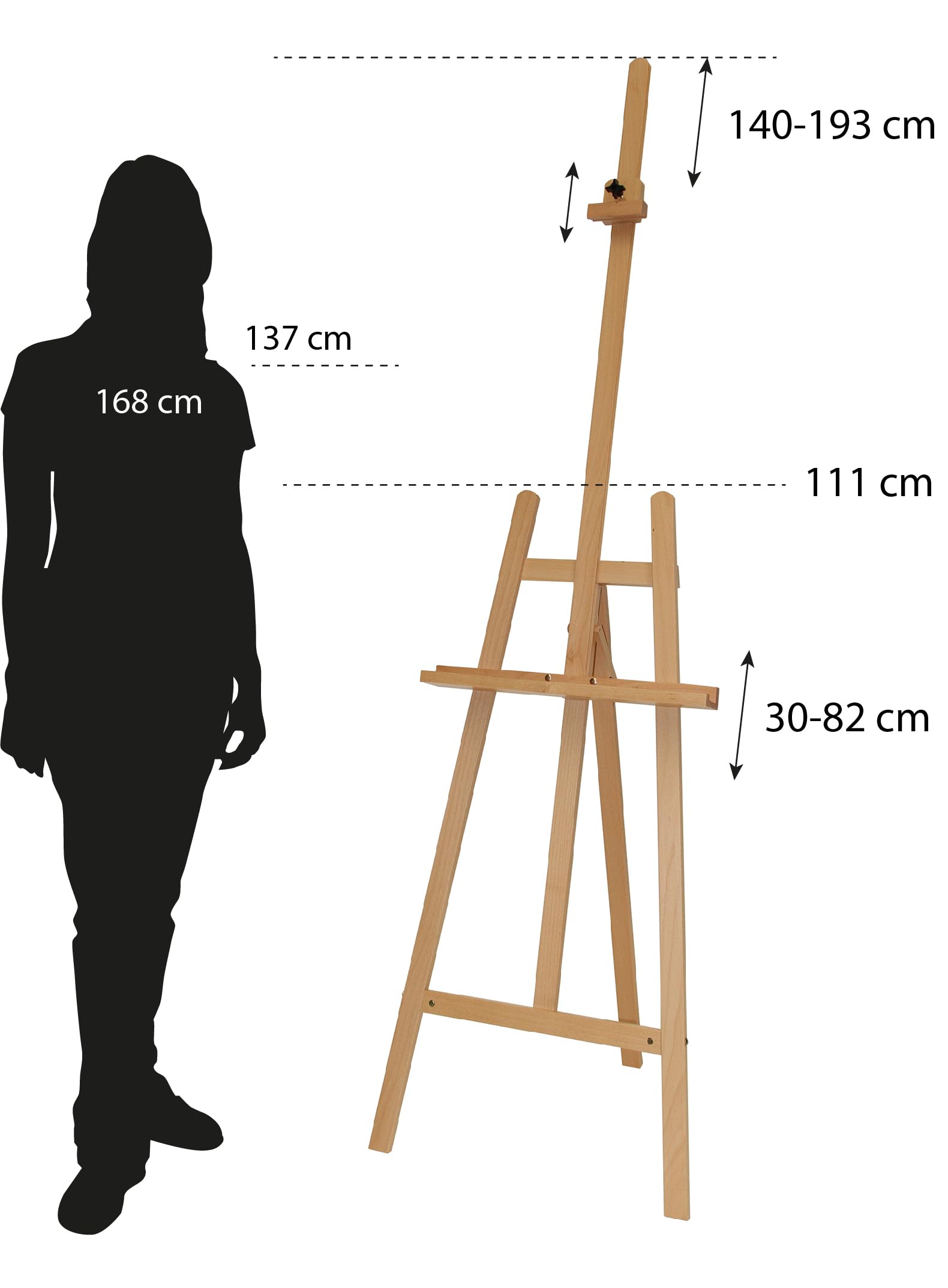 Paintersisters Akademie-Staffelei Oslo - für Keilrahmen bis 165 cm