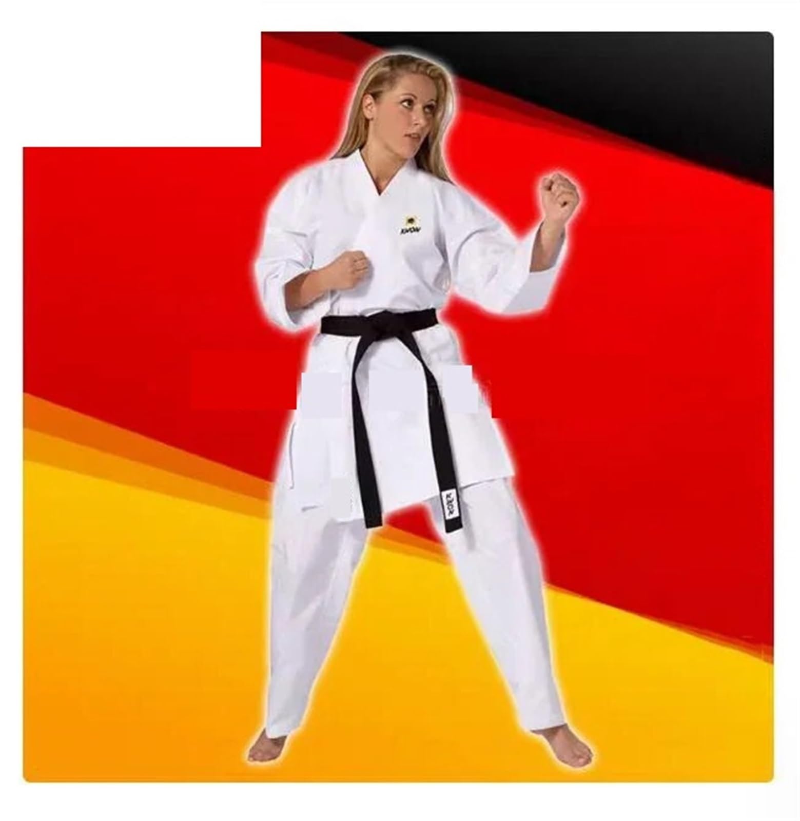 Bata de Karate Uniforme de Karate Certificado Uniforme de Entrenamiento y Sparring Ropa de competición de Karate del Equipo para Formación, Rendimiento(160cm)