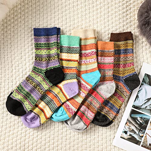 Image of Clothirily Wool Socks for Women, Thick Knit Winter Warm Boot Wool Socks