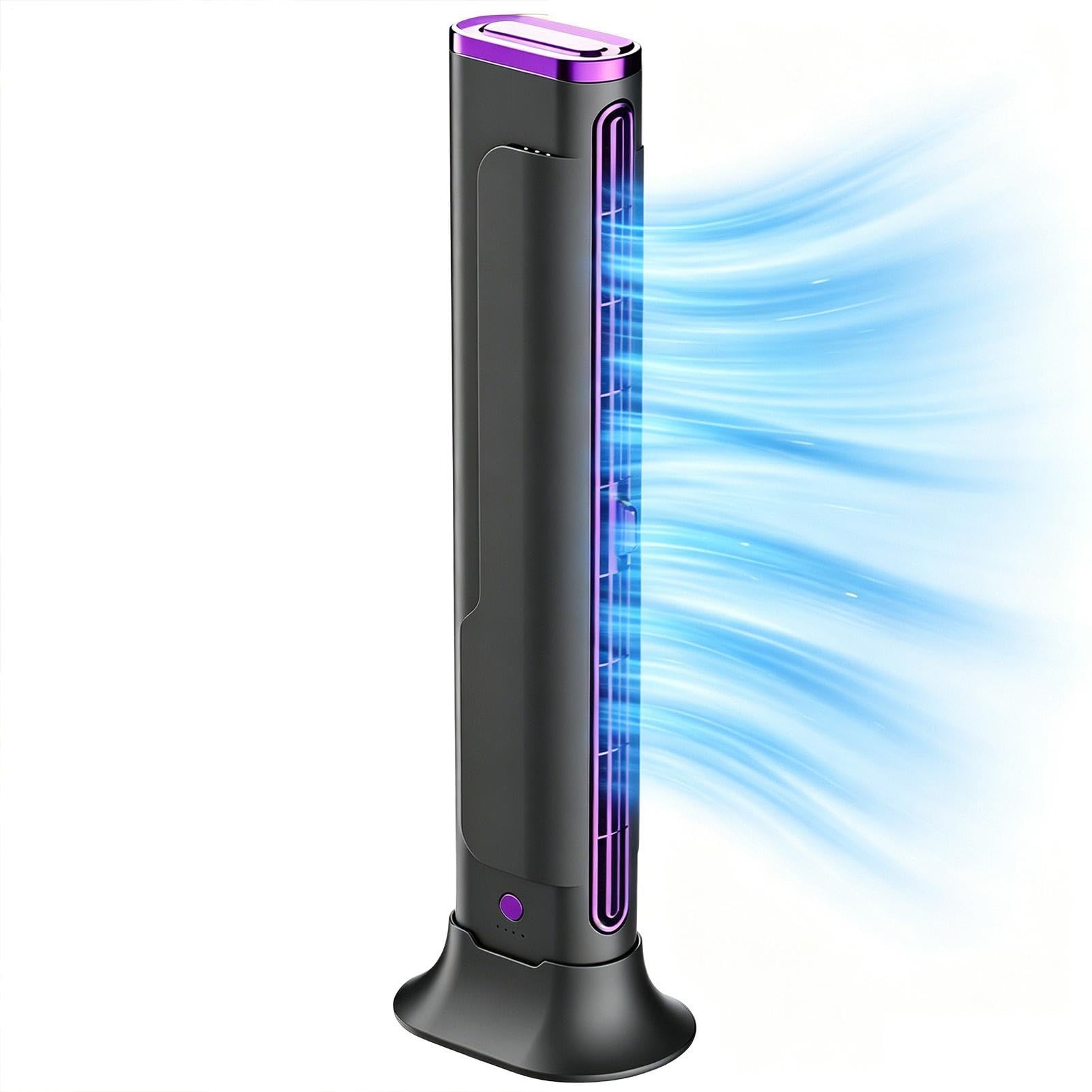 Climatizzatore portatile , dispositivo a torre, senza pale, ricaricabile tramite USB, per camera da , casa, auto, campeggio, interni, camper