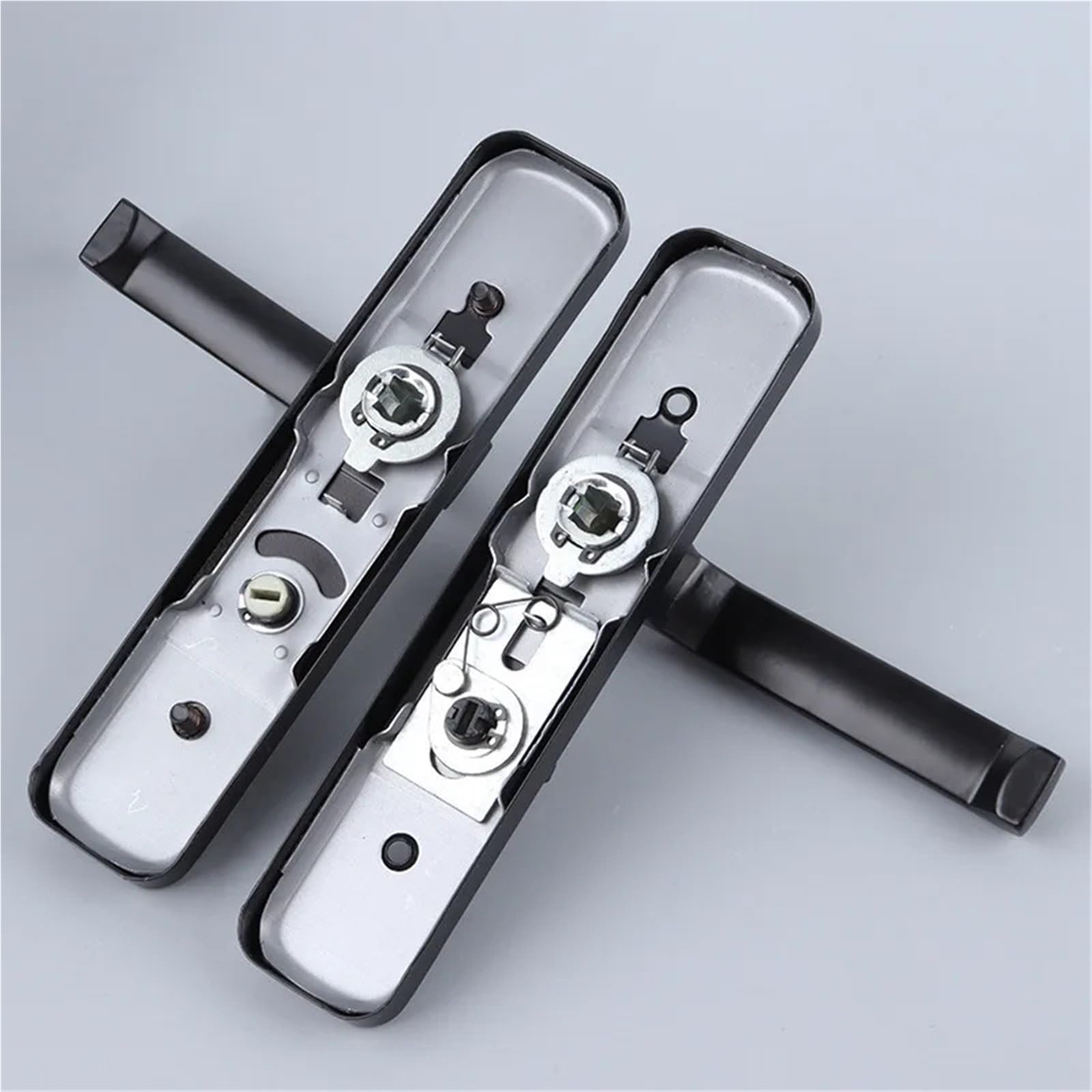 Cerradura de puerta de baño Cerradura de puerta de inodoro sin llave y con cerradura Cerradura de manija de lengüeta única de 110 orificios Negro