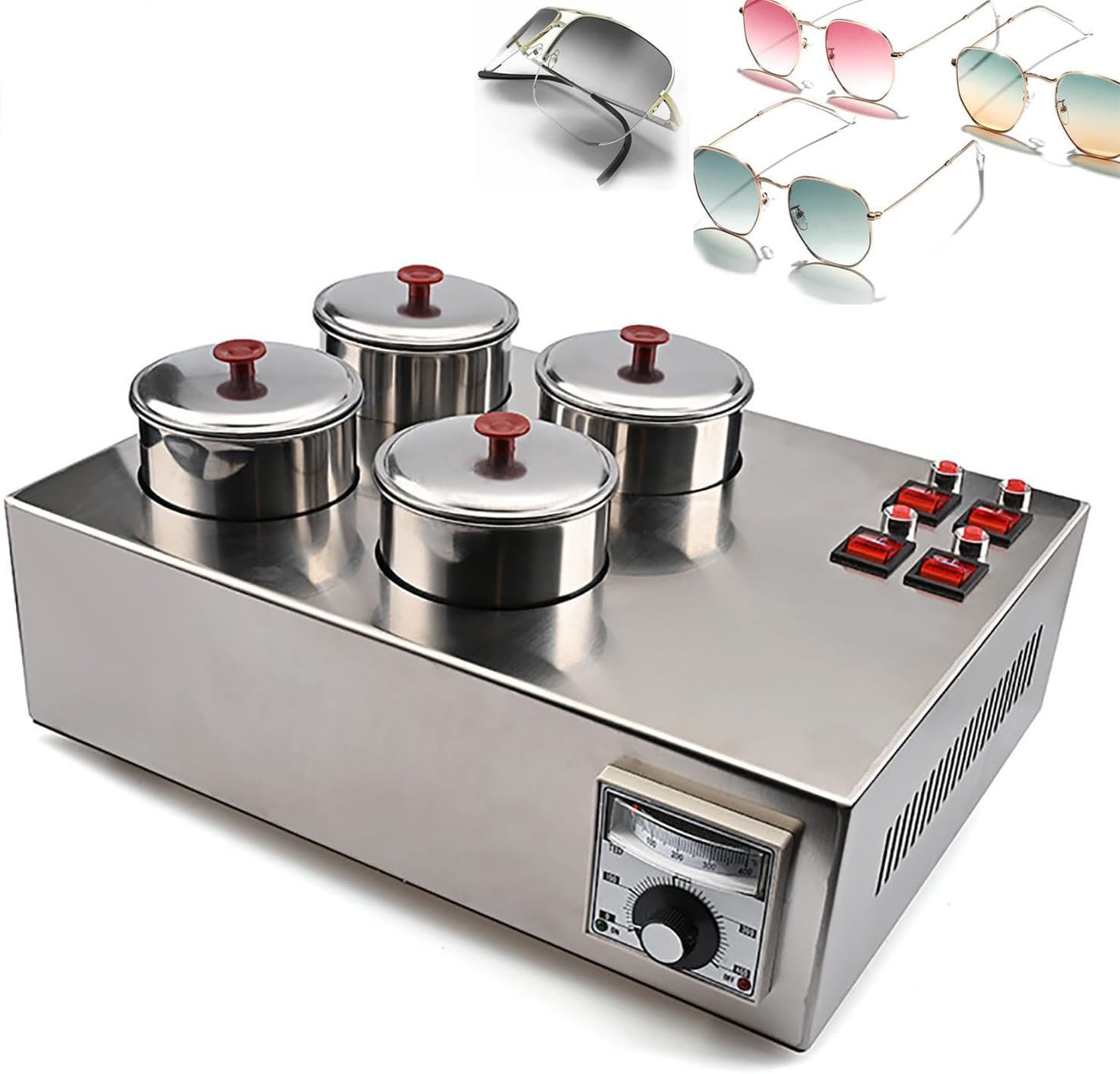 LjlXanthiper Lens Tinting Machine,Optical Lens Dyeing Machine,Uniform Dyeing,Adjustable Temperature,Fast Heat Conduction,Independent Switch,For Optical Shops,Vision Care Centers 4cups