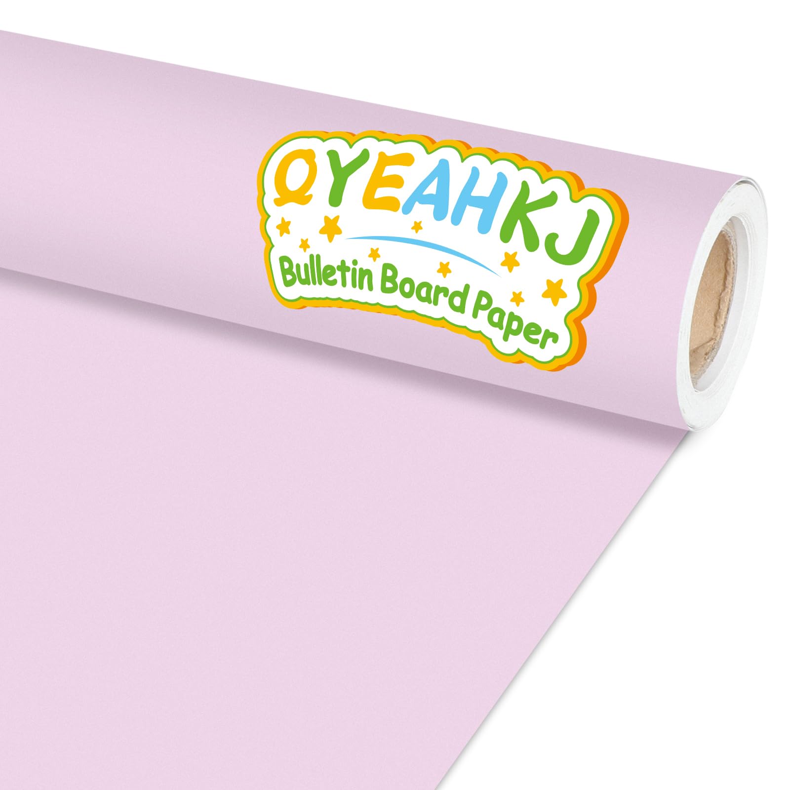 Qyeahkj Lavender Bulletin Board Paper Roll Light Purple Bulletin Board Background Paper Fade Resistant Classroom Decoration Poster Art Craft Home Wall Education Decoration Supplies 17.7in x 20ft — image 1