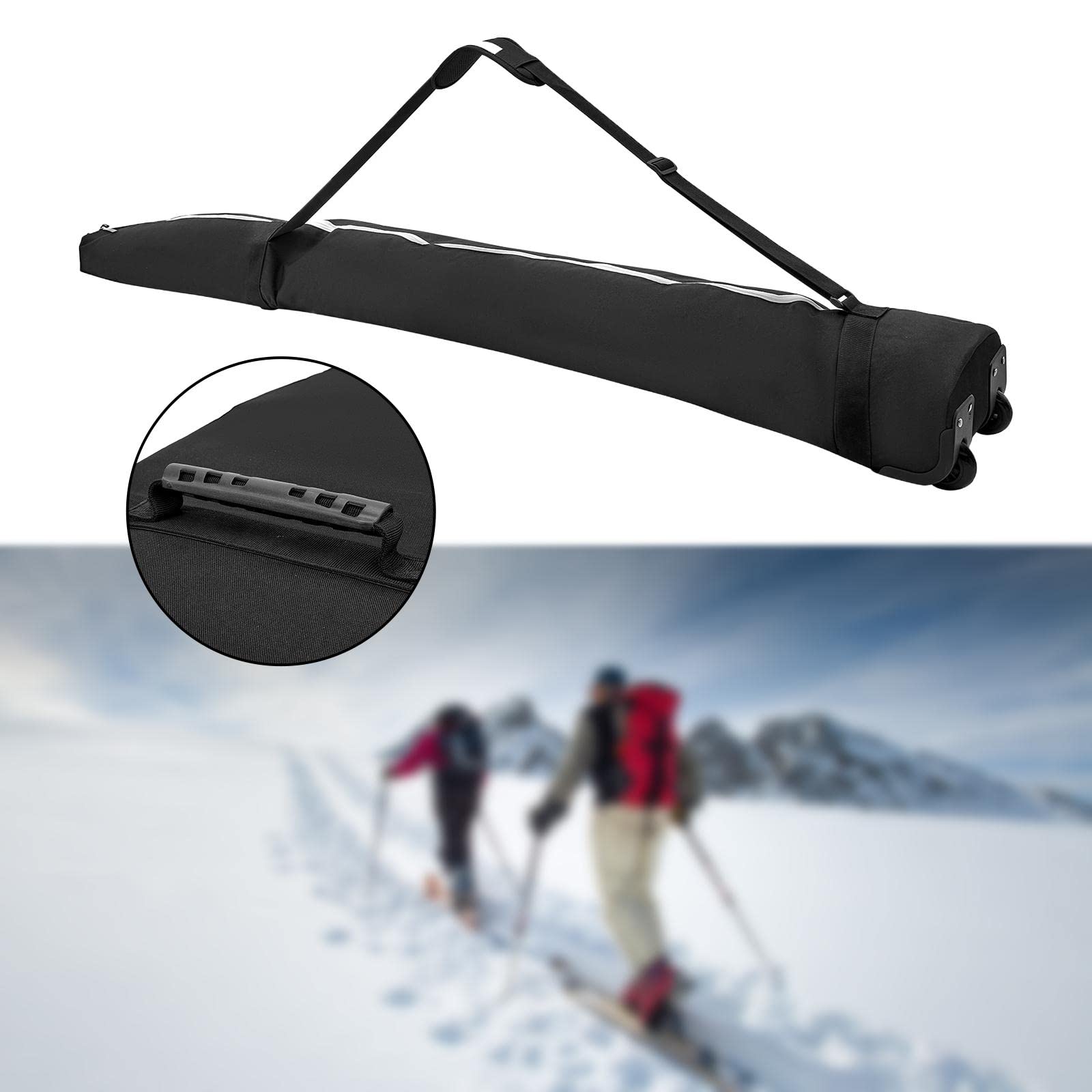 Qianly Sac de Snowboard à roulettes Extensible pour en Avion Sac à Dos Valise Équipement Transport Wrap Housse de Protection pour Gants Ski Cadeaux