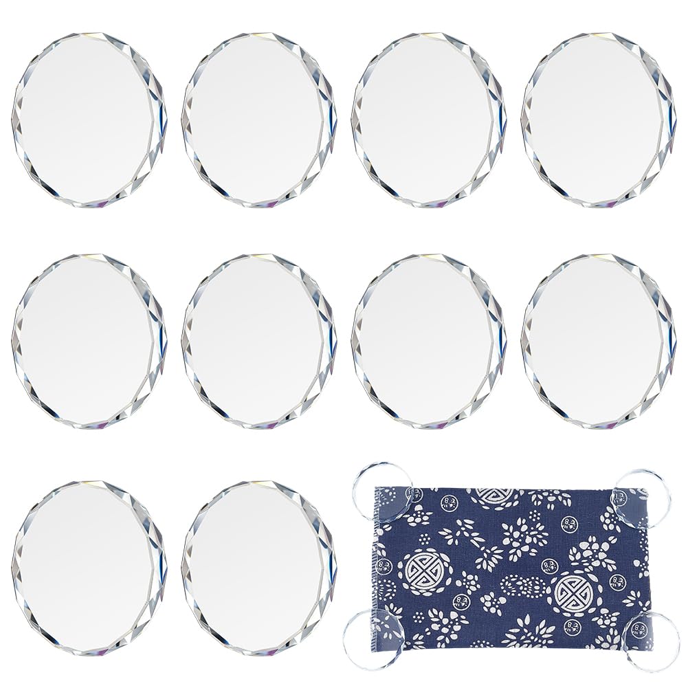 BENECREAT 10Pcs Crystal Glass Pattern Weights for Sewing, Fabric Weights for Pattern Cutting for Dressmaking, Pattern Making and Sample Cutting, 58x10mm/2.28x0.39 Inch