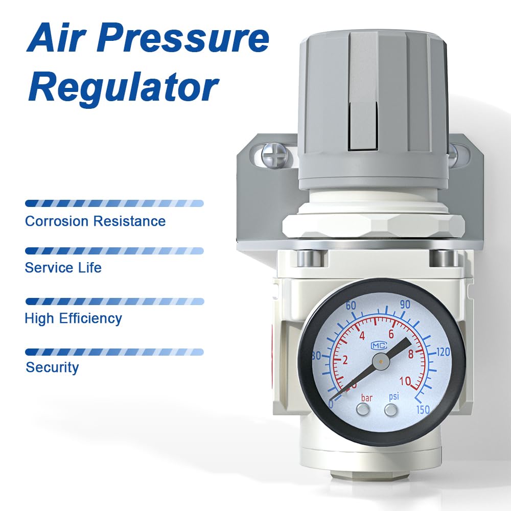 AIRZOE Air Pressure Regulator - 0-150 PSI -4 AIRZOE Air Pressure Regulator - 0-150 PSI -4