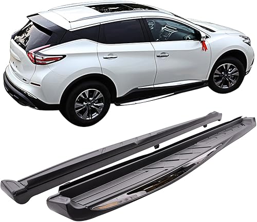 IKON MOTORSPORTS Estribos compatibles con Nissan Murano 2015-2024, estilo de fábrica, color negro, ABS con escalones laterales Nerf Bars, 2016 2017