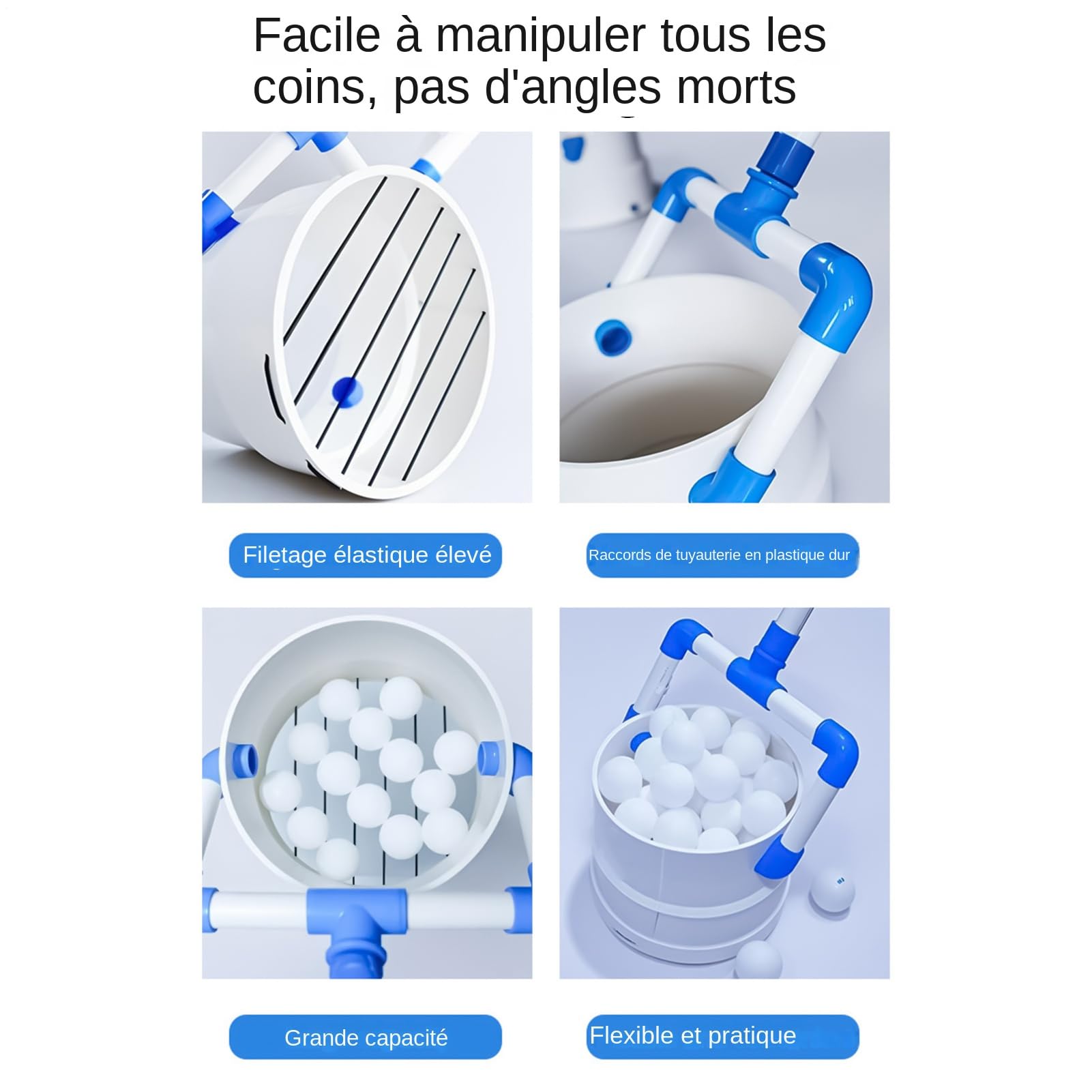 Colección de balas de tenis genérica – recogida de balas y tenis de mesa, atrapasueños ajustable y portátil, accesorio de entrenamiento para jardín y exterior