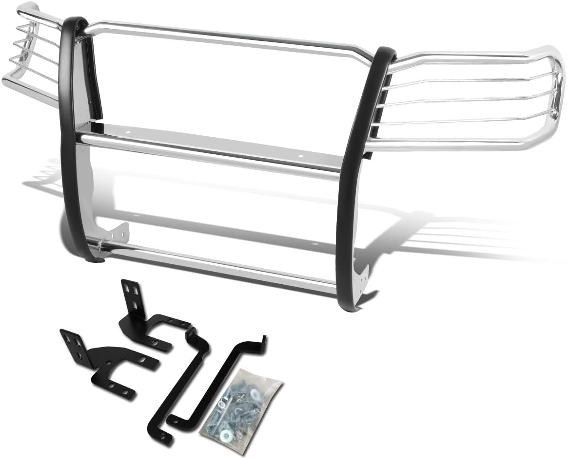Compatible with Tacoma 2nd Gen Rock Crawler 1.5 inches OD Front Bumper Protector Brush Grille Guard (Metallic)