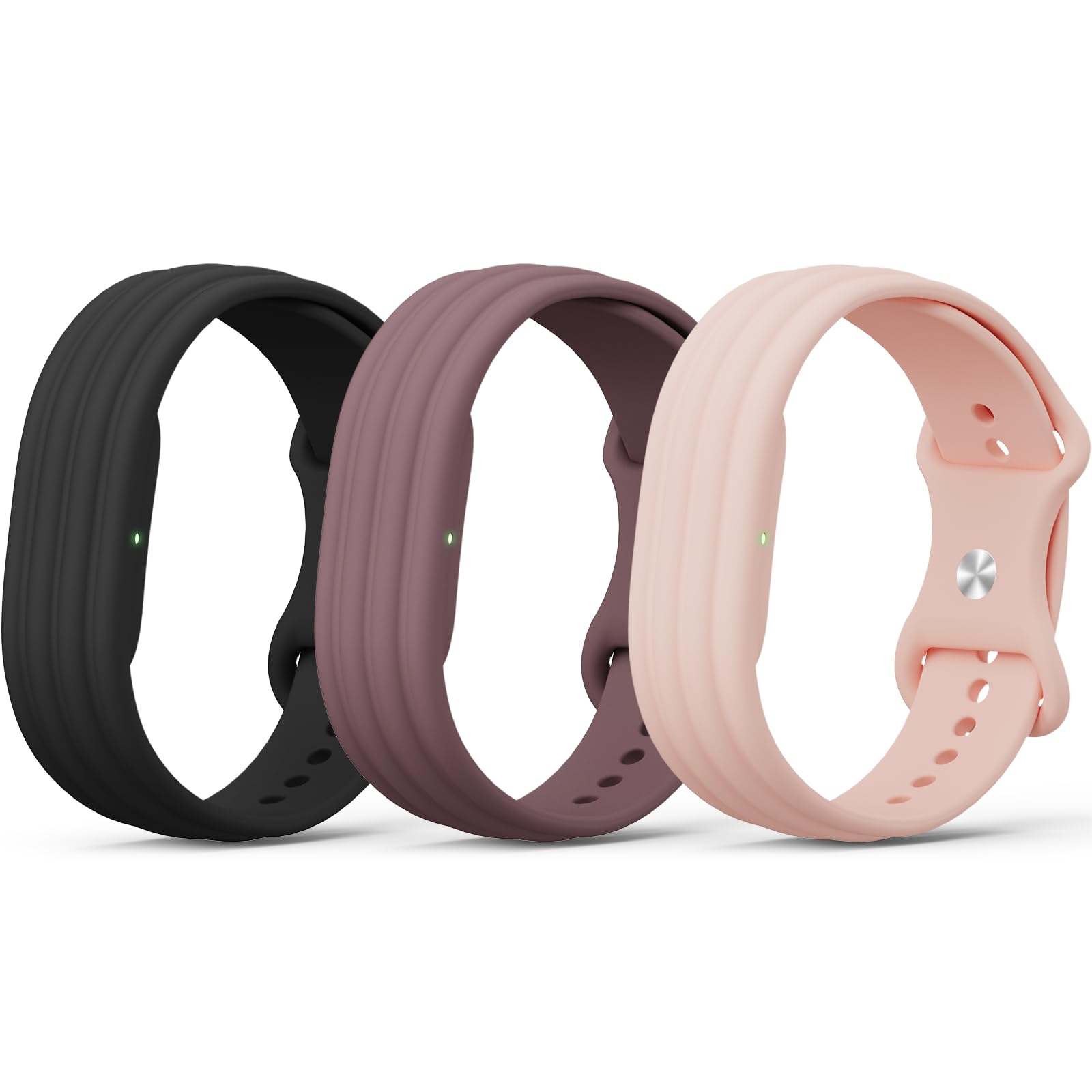 Hexasider Weiches Silikon Sportarmband Kompatibel mit Fitbit Air Armband | Wasserdicht & Schweißbeständig,Komfortabel & Leicht für Training,Schwimmen und Übung