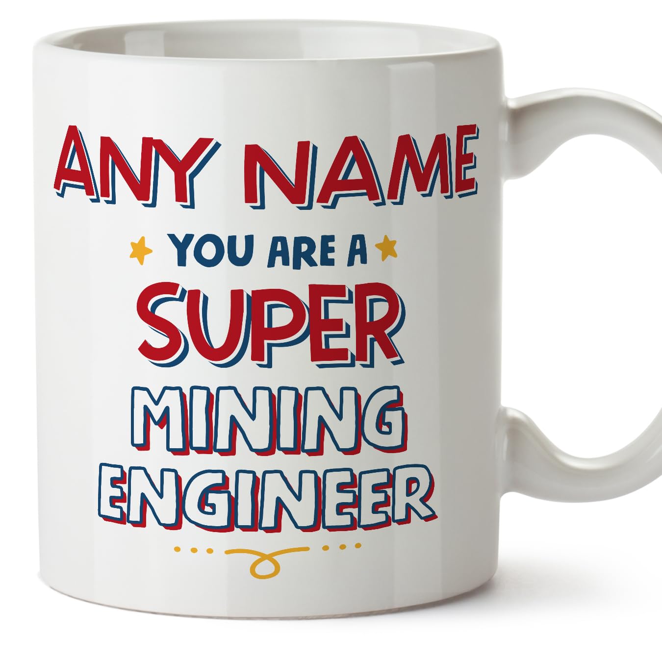MUGFFINS Personalised Mug for Mining Engineer - in English - You are Super - Funny Custom Gift for Colleagues - Ceramic 11oz Mug โ image 1