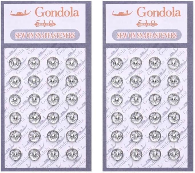 48 botones de cierre de metal plateado, mini botones a presión para coser, botones de costura para ropa de muñeca, accesorios de costura (0.236