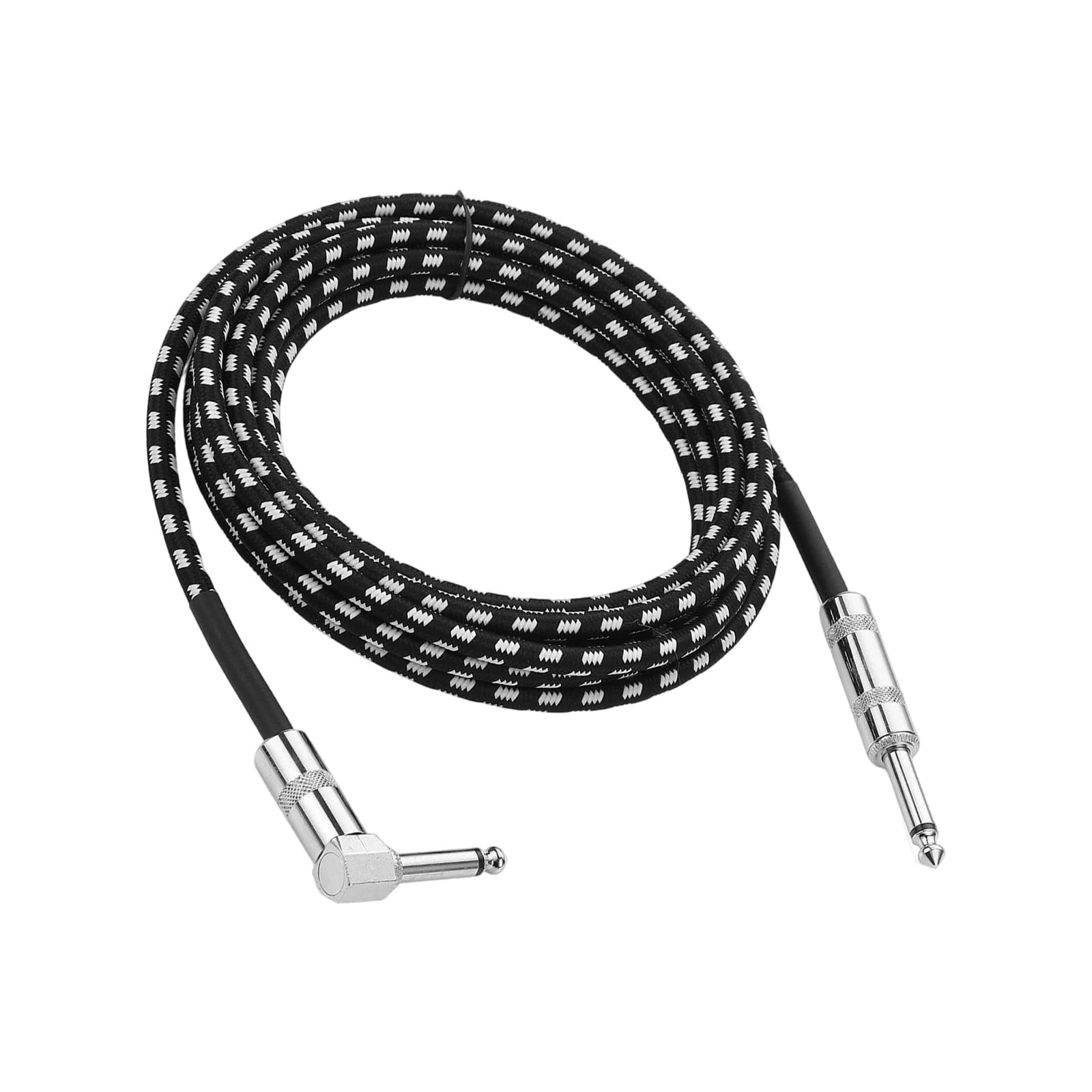 QIAOLIDA Guitar Cable 6.35mm 1/4inch Guitars Cables Right Angles Guitar Cable Amps Leads Braided Noiseless Sound Instrument Leads