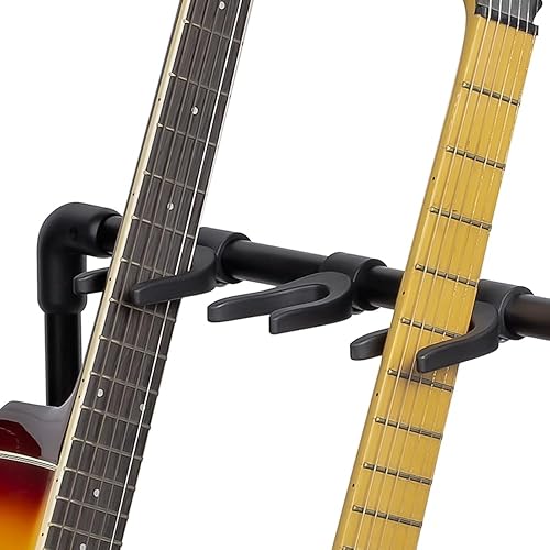 Miniatura 3 de AZOR Soporte plegable para 7 guitarras para guitarras acústicas, eléctricas y bajas, esponja de amortiguación suave que protege tus instrumentos,