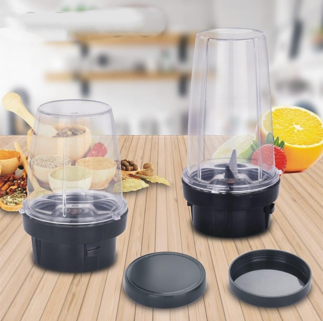 Bullet Jars for Juicer Mixer Grinder – 350 & 500 ML Polycarbonate Jars, 4 Teeth Coupler & Dual Lock System, Compatible with All Standard Mixer Grinders-image-38